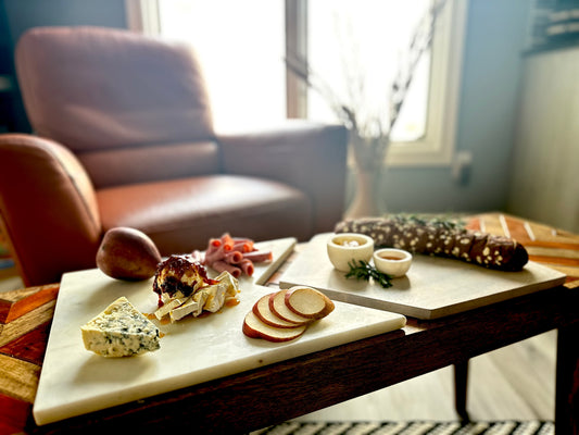 Brie+Boursin+Blue Cheese Board