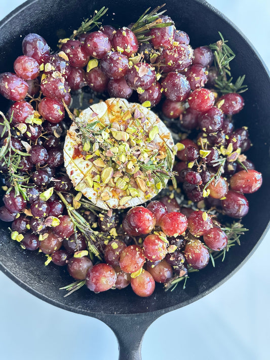 Roasted Grapes w/ Brie Cheese