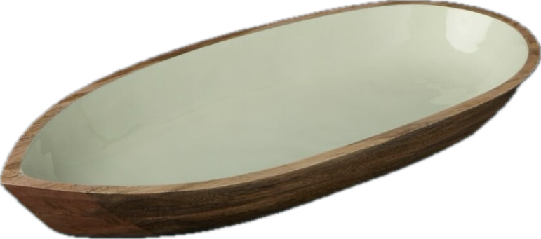 Madras Large Oval Bowl, Mint