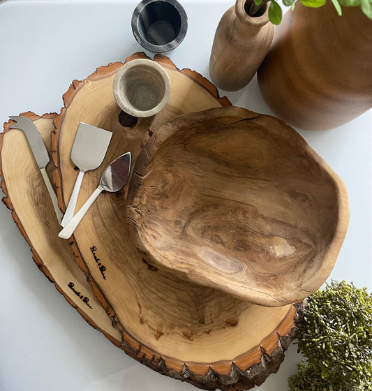 White Dipped Enamel Cheese Set