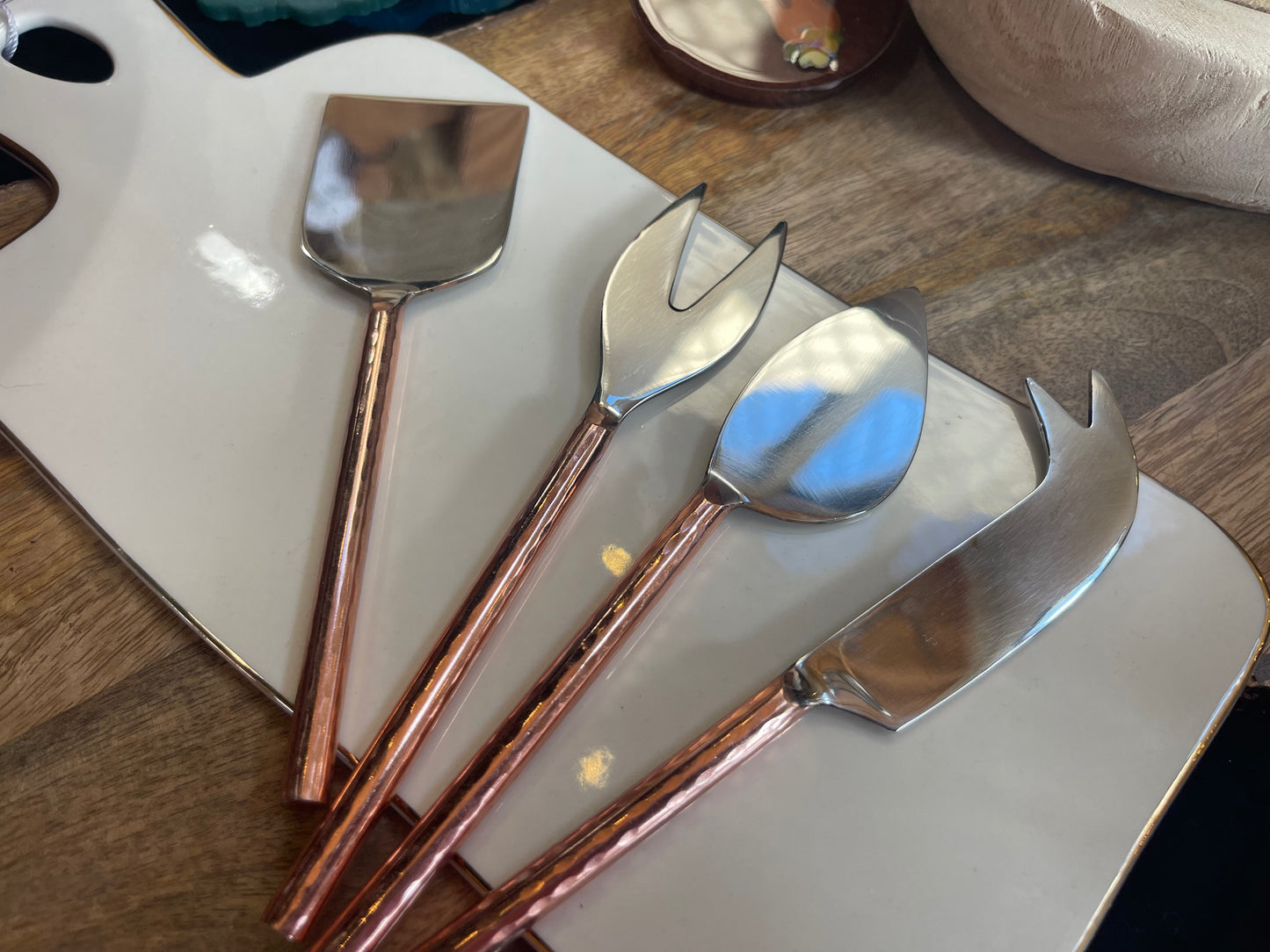 White & Gold Serving Tray