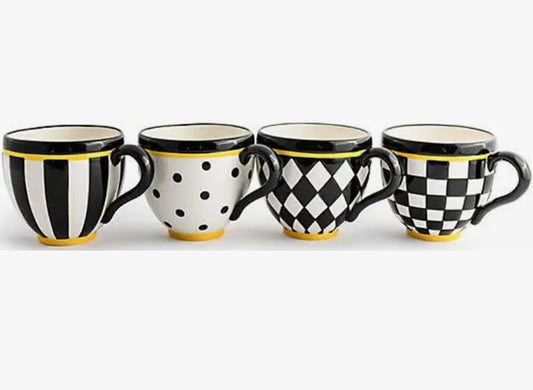 Courtly Mugs, Set Of 4