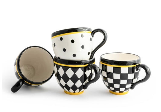 Courtly Mugs, Set Of 4