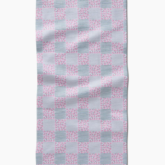 Mini Flowers Bar Towel-Pink